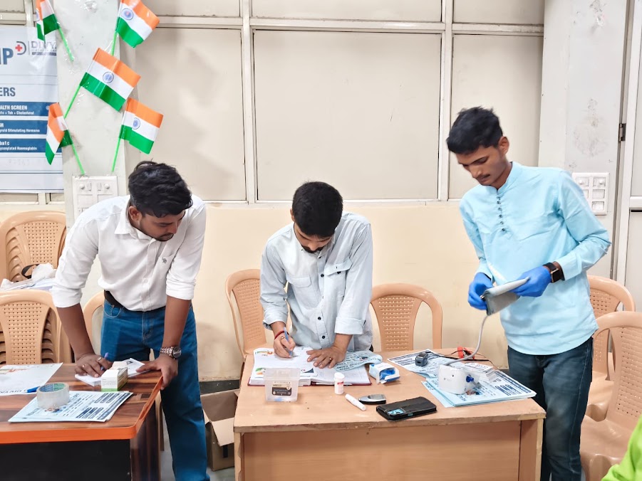 Sterilized vacutainers and blood testing equipment setup